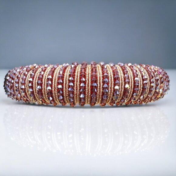 Burgundy Luxury Statement Headband Women - Picture 6 of 7
